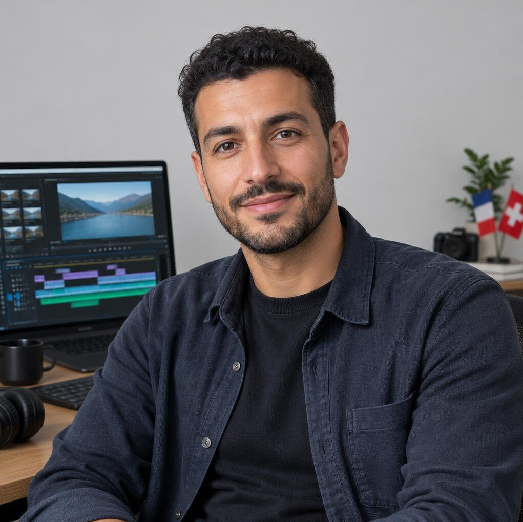 Portrait of a professional video editor