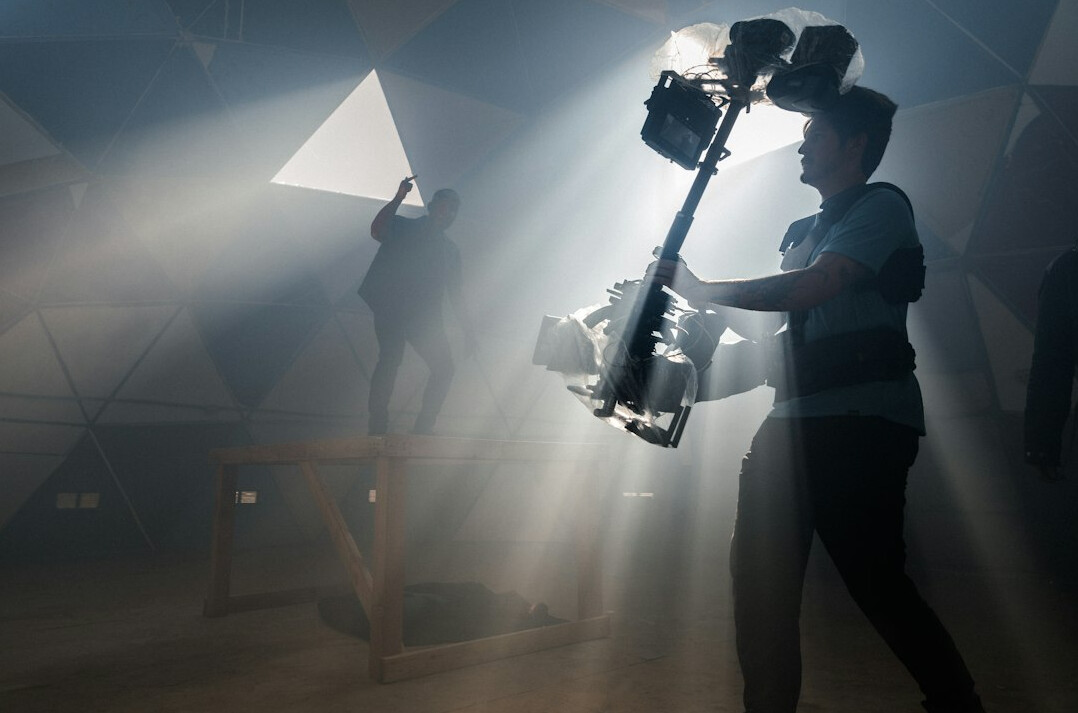 professional cameraman shooting film